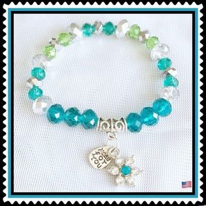 🆕 ✅ CHILD SIZE BRACELET. 🌸 FLOWER CHARM